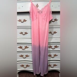Henson Kickernick vintage 60’s Pink and Purple Lace slip dress